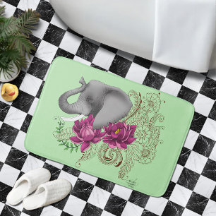 Elephant Henna Lotus Blume Badematte