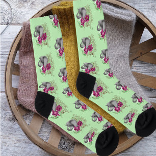 Elephant Henna Lotus Blume Socken