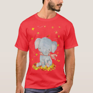 Elephant Herbstlaubs Ahorn Liebe Herbst Dank T-Shirt