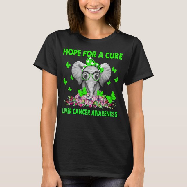 Elephant hofft auf ein besseres KREBS-Bewusstsein T-Shirt (Vorderseite)