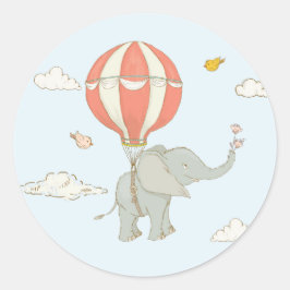 Elephant Hot Air Ballon Aufkleber