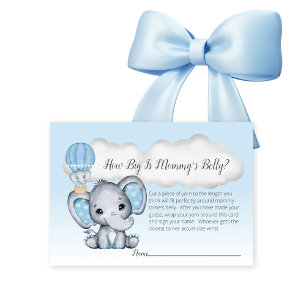 Elephant Hot Air Ballon Mama Bly Size Baby Boy Begleitkarte