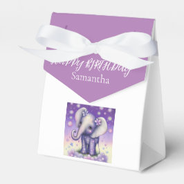 Elephant hübsche violette Blumen Geburtstags-Liebl Geschenkschachtel