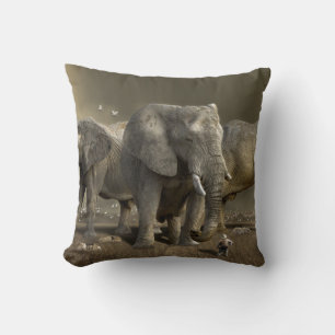 Elephant Hunter auf Safari Kissen