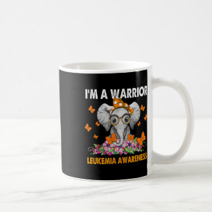 Elephant I bin ein Krieger Leukämie Bewusstsein Kaffeetasse