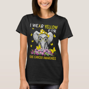 Elephant I trägt Gelb für Knochenkrebs T-Shirt