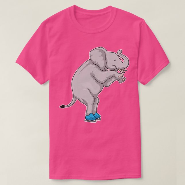 Elephant Ice Skaten Ice Skate 2 T-Shirt (Design vorne)