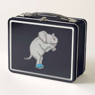 Elephant Ice Skaten Ice Skate Metall Brotdose