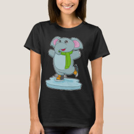 Elephant Ice Skaten Ice Skate T-Shirt