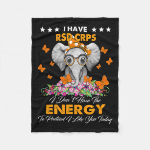 Elephant, ich habe Rsd Crps Sensibilisierungsgesch Fleecedecke