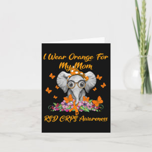 Elephant Ich trage Orange für meine Mama Rsd Crps Karte