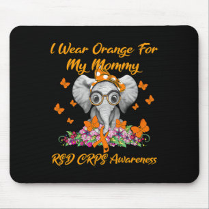 Elephant ich trage Orange für meine Mommy Rsd Crps Mousepad