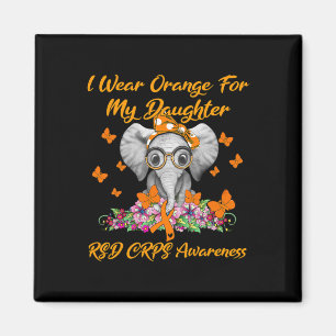 Elephant Ich trage Orange für meine Tochter Rsd Cr Magnet