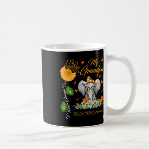 Elephant Ich trage Orange für meinen Großvater Rsd Kaffeetasse