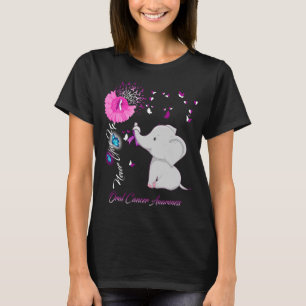 Elephant ich trage während der oralen Krebserkrank T-Shirt