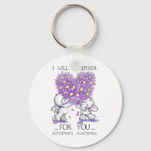 Elephant ich werde für Sie erinnern Blume Heimerhe Schlüsselanhänger