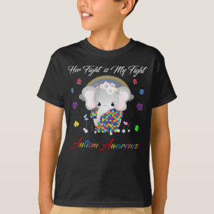Elephant Ihr Kampf ist mein Kampf gegen Autismus B T-Shirt