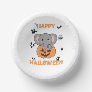 Elephant In Pumpkin Cute Elephant Happy Halloween Pappteller
