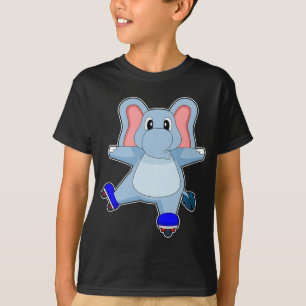 Elephant Inline Skaten Roller Skate T-Shirt