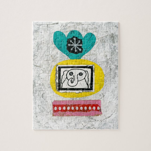 Elephant ist das Jigsaw-Puzzle (Vertikal)