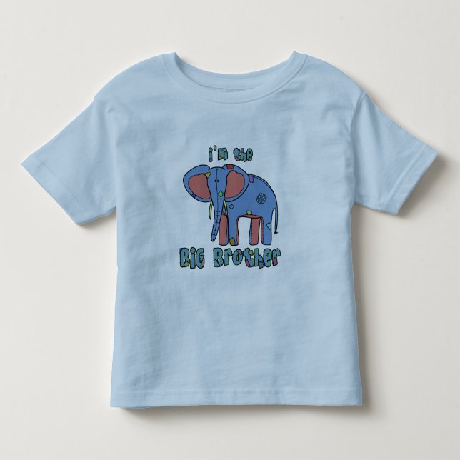 Elephant Je suis le T-shirt Big Brother Toddler (Devant)
