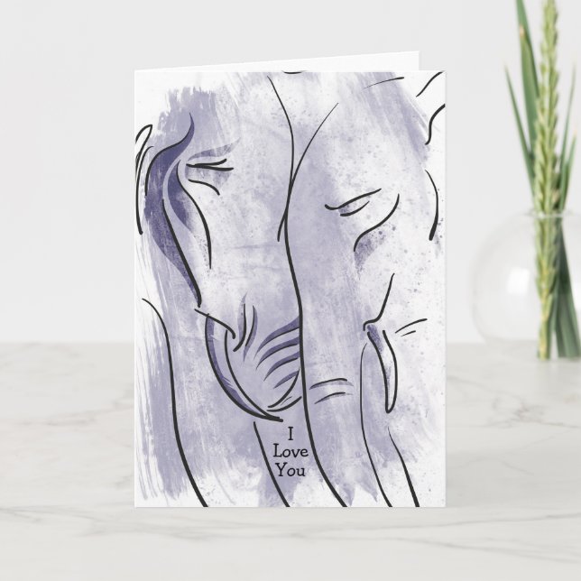 Elephant Je t'aime carte (Devant)
