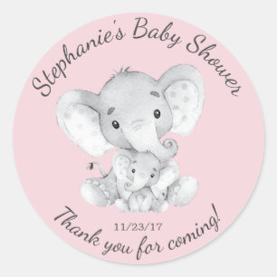Elephant Jungle Animals Baby Shower Fevor Sticker