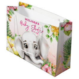 Elephant Jungle Safari Personalisiert Baby Dusche Große Geschenktüte