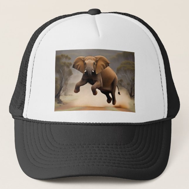 Elephant Kangaroo Hop Truckerkappe (Vorderseite)