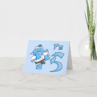 Elephant Karate 5. Geburtstag Einladung