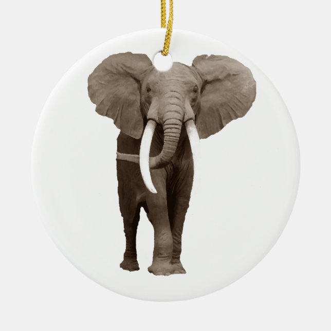 Elephant Keramik Ornament (Vorne)