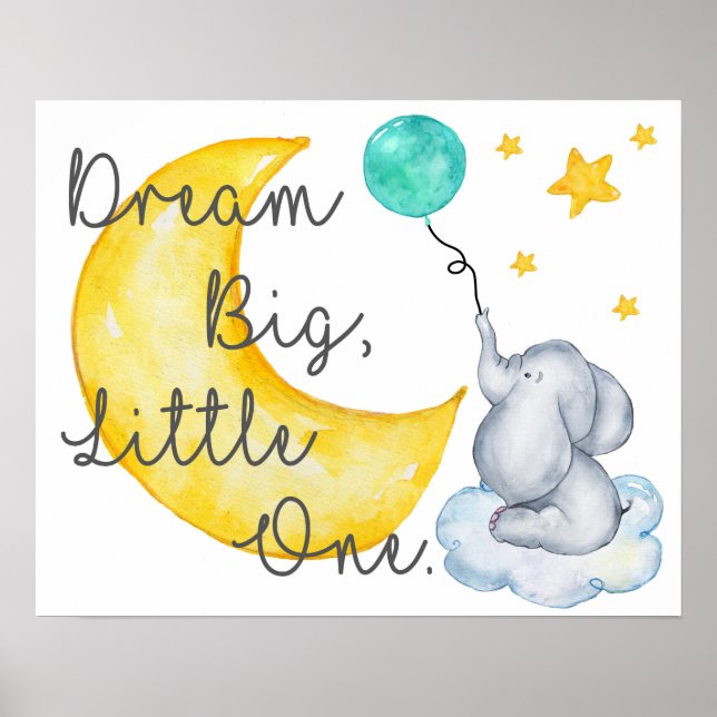 Elephant Kinderzimmer Poster (Vorne)