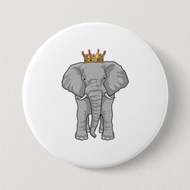 Elephant King Crown Button (Vorderseite)