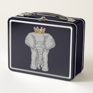 Elephant King Crown Metall Brotdose