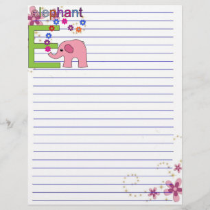 Elephant Letter E