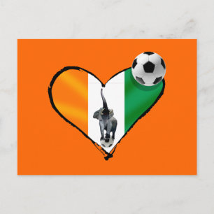 Elephant Liebe Elfenbeinküste Fußballfans erhalten Postkarte