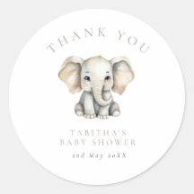 Elephant Little Peanut Baby Shower Thank You