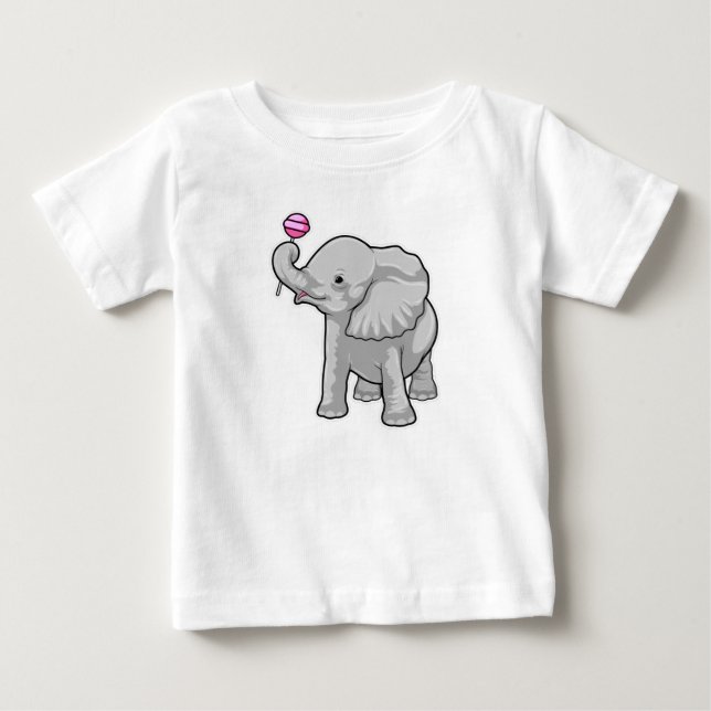 Elephant Lollipop Baby T-shirt (Vorderseite)