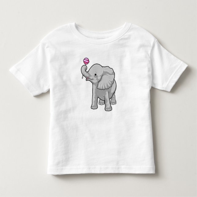 Elephant Lollipop Kleinkind T-shirt (Vorderseite)