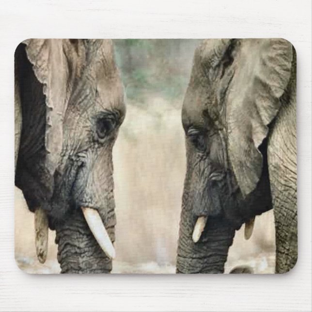 Elephant Lovers Art Gifts Mousepad (Vorne)