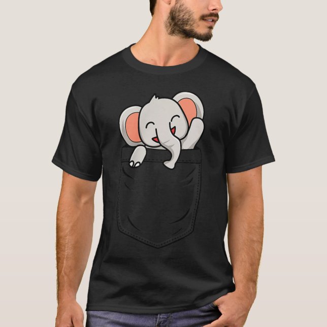 Elephant Lovers Cute Funny Elephant In Cket  T-Shirt (Vorderseite)