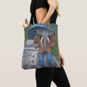 Elephant Man Walking Dogs Fantasy Art Graphic Tasc Tasche