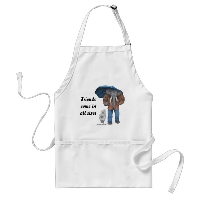 Elephant Man Walking Dogs Fantasy Art Schürze (Vorne)