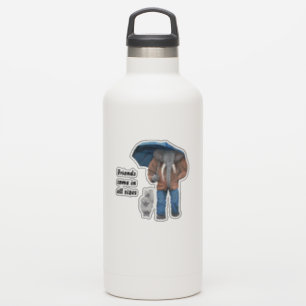 Elephant Man Walking Dogs Fantasy Art Sticker