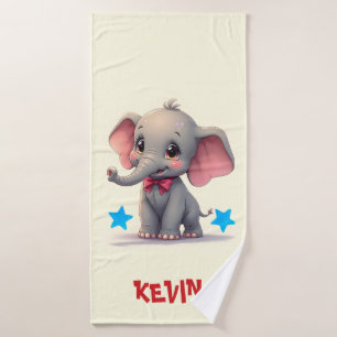Eléphant mignon bébé avec Bow rouge