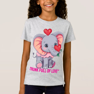 Eléphant mignon bébé avec T-shirt Enfants en ballo