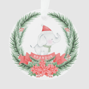 Eléphant mignon   Noël personnalisé