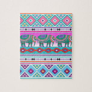 Elephant mit Azteken-Muster