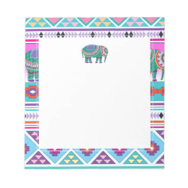 Elephant mit Azteken-Muster Notizblock