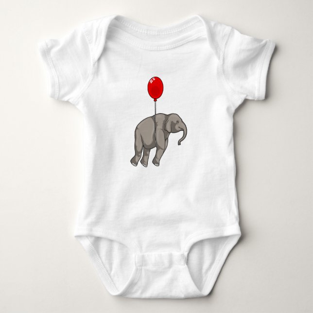 Elephant mit Balloon Baby Strampler (Vorderseite)
